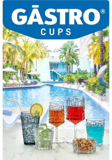 Kırılmaz Meşrubat Bardağı 300 Ml Kokteyl Kadehi 6 Adet Şeffaf