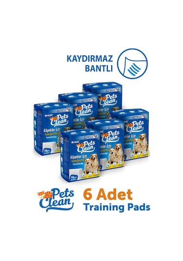 Pets Clean Eğitim Çiş Pedi 10lu 60 90cm 6'lı Paket
