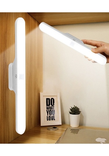 Akıllı Sensörlü Led Aplik Mıknatıslı Dimmerli Şarjlı Led Işık 3 Farklı Işık Hero Led Nova Led Lamba Siyah