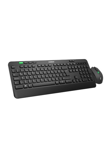 Everest Km-2620 Siyah Usb Sessiz Switch İnce Kablosuz Q Multimedia Klavye + Mouse Set Everest