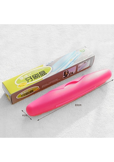 Sones Seyahat Taşınabilir Yıkama Diş Fırçası Kutusu Kapaklı Ve Kilitli Mühürlü Diş Fırçası Kılıfı Gül Kırmızısı Diğer