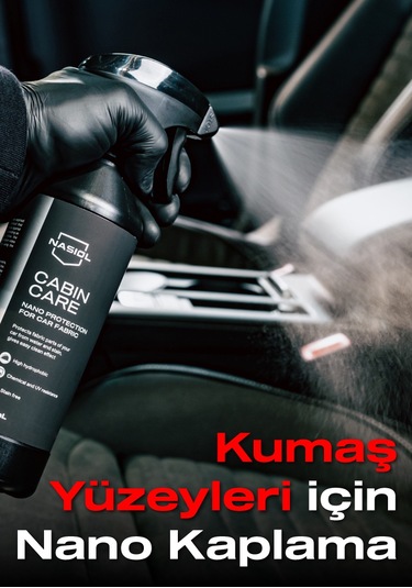 Nasiol Cabincare Araç Kumaş Yüzeyleri için Nano Kaplama 6 Ay Dayanım 500ML Su Sıvı Leke Geçirmez