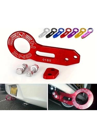 Xuweiwei Jdm Racing Siyah Aluminyum Alaşım Arka Çekme Kancası Modifiye Ben Araç Römork Kancası