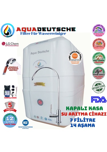 Elegance Pompalı Beyaz 12 Litre 7 Filitre 14 Aşama Su Arıtma Ciha