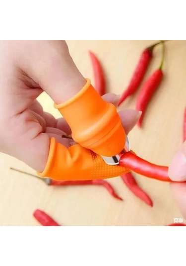 Geeksen Oranj Sektör Titanlı Bıçak, Plastik Kolluk + 5 Eldiven - 20 Mm Çap, 48 Mm Uzunluk, Bahçe Bitkileri Ve Dal Kesimi