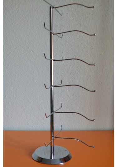 Krom Gözlük Standı Düzenleyecı Organizer 6 Lı Krom