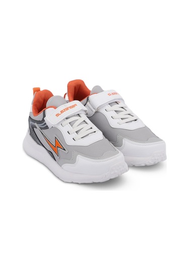 Slazenger KAOR KTN Çocuk Cırt Cırtlı Gri / Turuncu Günlük Spor Ayakkabısı