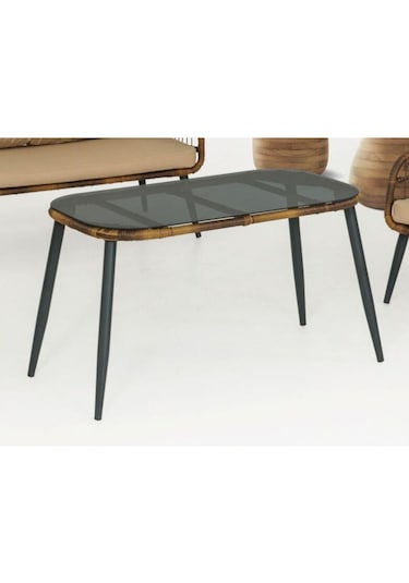 Capri Swing Pisa İkili Rattan Bahçe Balkon Oturma Grubu Açık Kahve 753