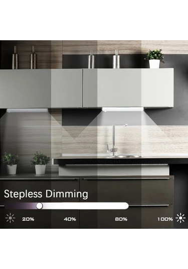 Dashanshop 2li Paket Ayarlanabilir Parlaklık Manyetik Dolap Led Işığı Usb Şarj 40 Led Sıcak Işık Sıcak Işık