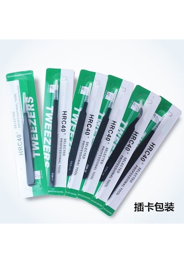 Mufunye 9 Parça Esd-12 Manyetik Dayanıklı Çelik Pinçet Seti: Düz-uç, Yuvarlak, Dik Uçlu Elektronik Dıy Araçları 1.5 Mm Kalınlık Kartlı Paket