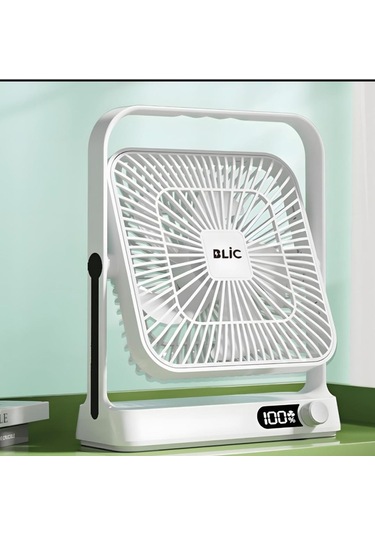 Rose Teknoloji Digital Göstergeli 2200 Rpm 5 Kanatlı Ayarlanabilir Masaüstü Soğutucu Fan