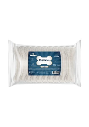 Zampa Beyaz Press Kemik Köpek Ödülü 10 Adet 85-90 G