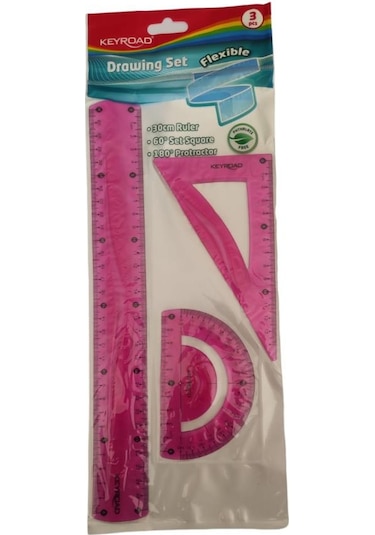 Keyroad Flexıble Esnek Renkli Çizim Seti 3'Lü Pembe