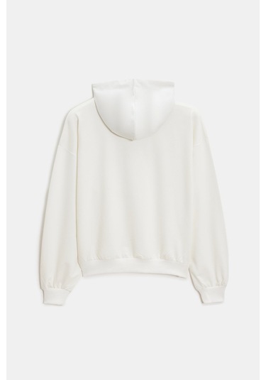 Sââde Kadın Oversize Kapüşonlu Basic Hoodie Sweatshirt Ekru Sââde Kadın Oversize Kapüşonlu Basic Hoodie Sweatshirt Ekru