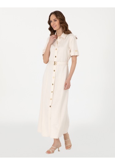 Pierre Cardin Kadın Ekru Elbise Dokuma 50301025-vr019 Ekru