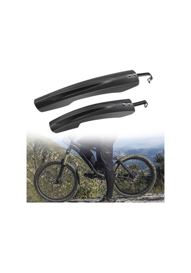 Trendooze Dağ Bisikleti Siyah Kolay Kurulum Çamurluk Aksesuar Seti Siyah