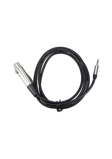 Yaozixa 1.5m Siyah 3.5mm Erkekden Xlr Dişiye Ses Kablosu - Gitar, Telefon, Ses Kartı Ve Mikser Bağlantısı İçin Altın Kaplı