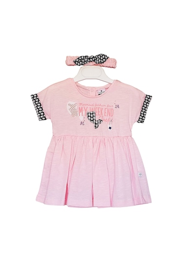 Caramell Bebek Elbisesi - Bandanalı - Elb4936 - Weekend - Pembe Pembe