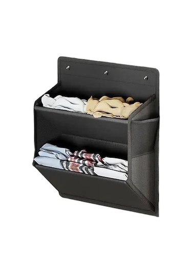 Trendooze 2 Adet Siyah Rv Ayakkabı Saklama Organizasyon Cihazı Kapı Duvar Montajlı