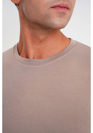 Ts 870 T-shırt Slim Vizon Casual Vizon