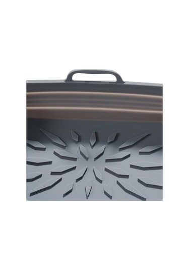 Pembe Fritöz Fırın Tepsisi Gıda Sınıfı Yeniden Kullanılabilir Yağa Dayanıklı Bakeware Yapışkan Olmayan Katlanabilir Fritöz Tavası Mutfak Aksesuarları Pembe