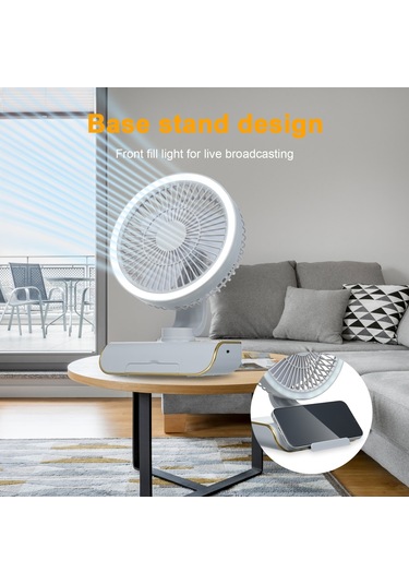 Hallow-4000mah Masaüstü Çok Fonksiyonlu Usb Şarj Edilebilir Vantilatör L6547gy-2