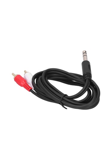 Yaleker 1.5m 6.35mm Erkekden Çift Rca Erkeğe Ses Kablosu - Mikser, Amfi, Ev Sinema Sistemi Bağlantısı - Pvc Bakır Malzeme - Stereo Ses Aktarımı