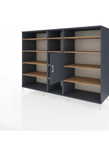 Kronos Dolap 12 Raflı Tek Kapaklı 220x59x163 Antrasit-antrasit/ç Antrasit-antrasit/çam