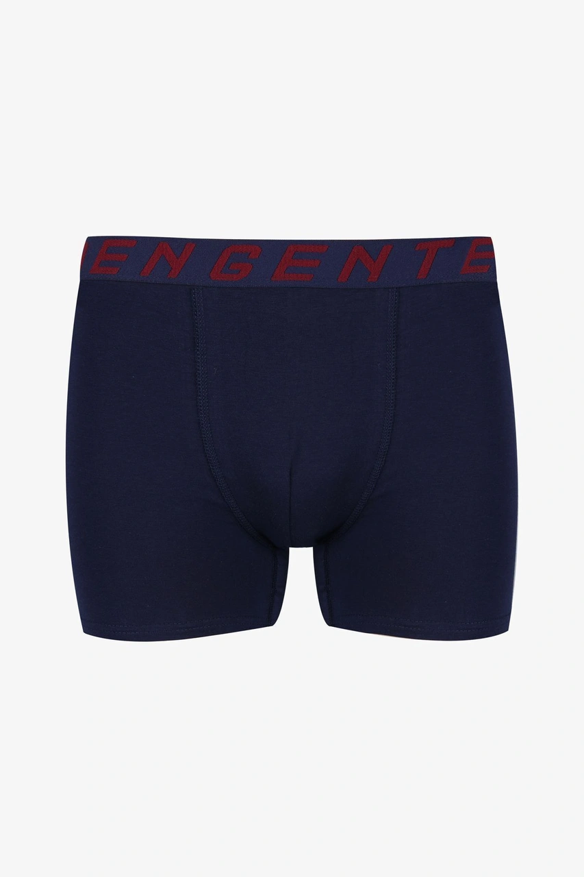 Erkek 3'lü Pamuklu Likralı Boxer 9175-64-2 Lacivert