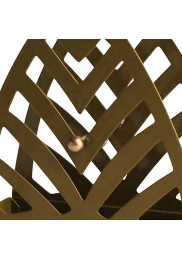 Dolıty Retro Metal Brülör Çerçeve Rafı Açık Patios Altın Altın