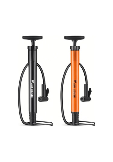 Ranyeek West Bıkıng Portatif Bisiklet Pompası, Bisiklet Ve Basketbol Topu Şişirme, 90psı, Turuncu Turuncu