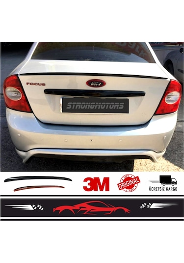 Spoiler Ford Focus 2 Bagaj Üzeri Çıta Spoiler Pianoblack 115Cm