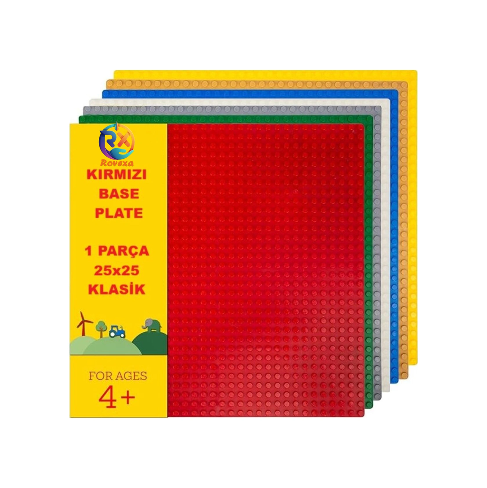 Classic Kırmızı Plaka, Yapı Taşı Zemin, 3+ Yaş, 1 Parça, 25x25cm, Bpa Free, Eğitici Oyuncak, Yaratıcı Öğrenme