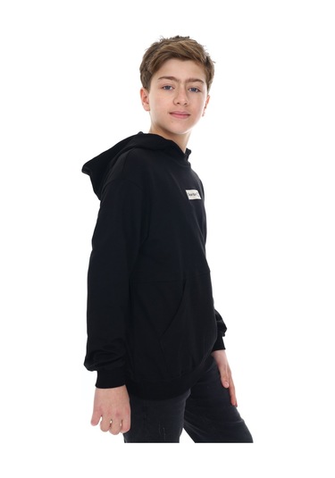 Toontoy Erkek Çocuk Depar Tura Baskılı Sweatshirt Siyah