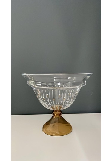 Decorıum Boncuklu Ayaklı Amber Kase
