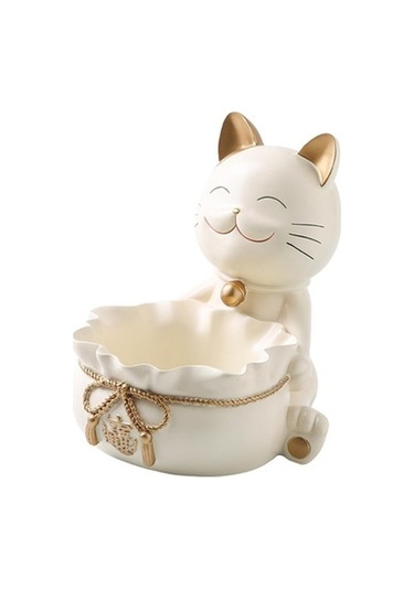 Lijinxu Magideal Reçine Şanslı Kedi Heykeli