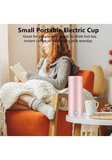 400 Ml Taşınabilir Elektrikli Seyahat Su Isıtıcısı, Çay, Kahve, Süt Ve Paslanmaz Çelik Su Isıtıcısı İçin 3'ü 1 Arada Elektrikli Isıtma Kupası Diğer
