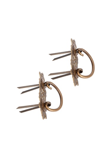 2 Adet Oymalı Bakır Kulp Kitaplık Dolap Çekmece Aksesuarı Huiliang