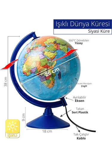 Gurbuz Kure 26cm.ısıklı Sıyası 47303