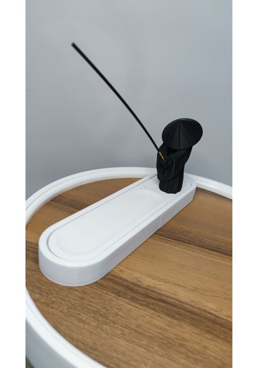 Tütsülük, Oda Kokusu Tütsülük Samuray Şeklinde Dekoratif Biblo Hediyelik Çubuk Tütsülük Siyah