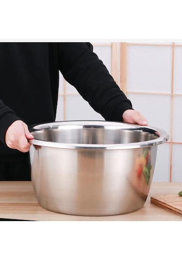 Suntek Paslanmaz Çelik Havza Konteyner Büyük Çamaşır 24cm