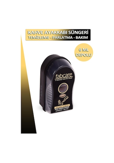 Bağcık + Fabcare Ayakkabı Temizleme ve Parlatma Bakım Süngeri Depolu 6 ML Set