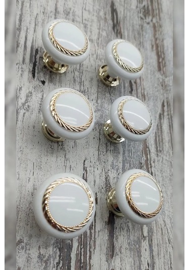 F Furnitura Klasik Mobilya Düğme Pimi 207132219 Beyaz