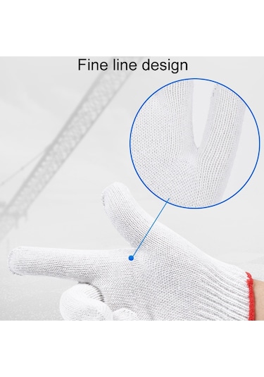 Sones 400g 12 Çift İşçi Koruma Aşınmaya Dayanıklı Pamuklu Eldiven Kalınlaştırılmış Şantiye Çalışma Eldiveni