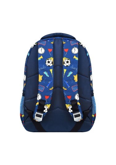Waddell Lisanslı Futbol Deri Nakış Desenli Erkek Çocuk İlkokul Sırt Çantası Ve Beslenme Çantası