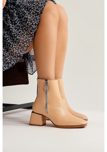 Deyana Nud Fermuar Aksesuarlı Bot 001