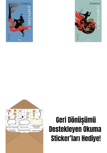 Şahnâme 2 Ciltli + Şahnâme 3 Ciltli + Okuma Sticker'ları