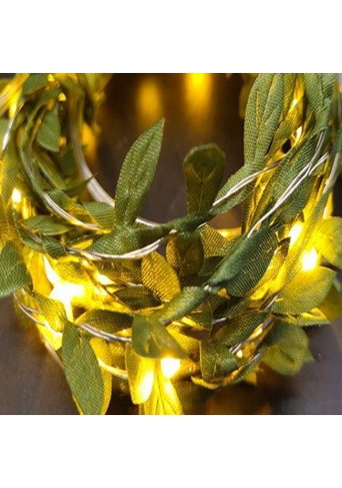 Uravas Store Yapraklı Dekorlu3 Metre Peri Led Pilli Işık Yılbaşı Aydınlatma