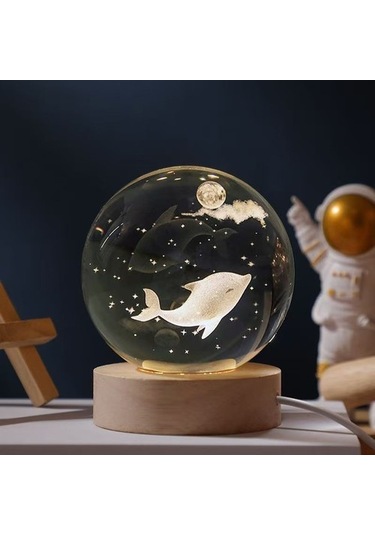 Szypzstore Runxi Life Hall Parlayan Kristal Küre Gece Işığı Sıcak Işık Uyku Sıcak Renk Gece Işığı Sjmnvb Sari