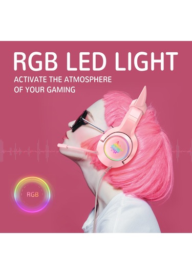 Tenfowee Onıkuma K9 Rgb Işık Oyun Kulaklığı - 50mm Ses Sürücü, Çıkarılabilir Kedi Kulaklı, Mikrofonlu, Pc İçin